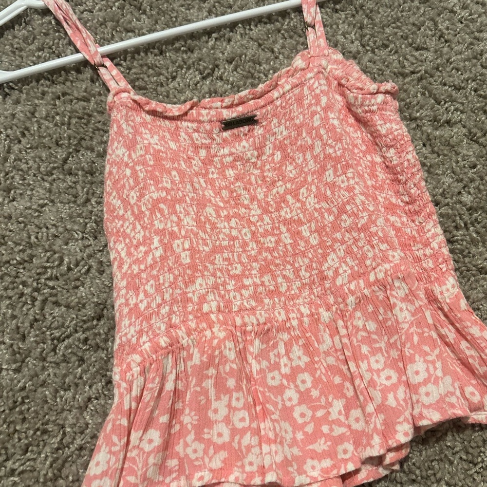 Billabong Peach Floral Smocked Camisole